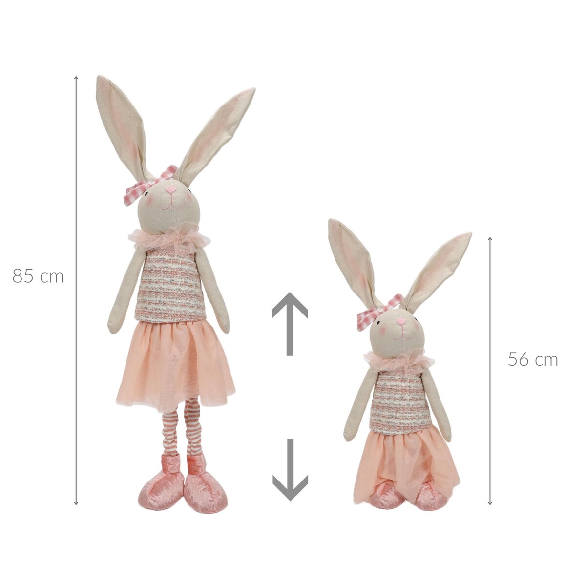 Figurka dekoracyjna królik z wyciąganymi nogami, 85 cm