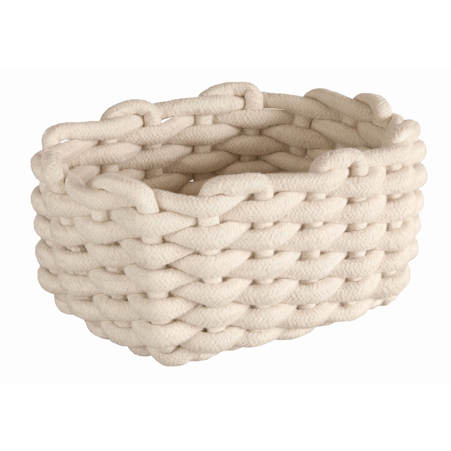 Kleine Wolke Fellone Koszyk pleciony sznurek beż naturalny M