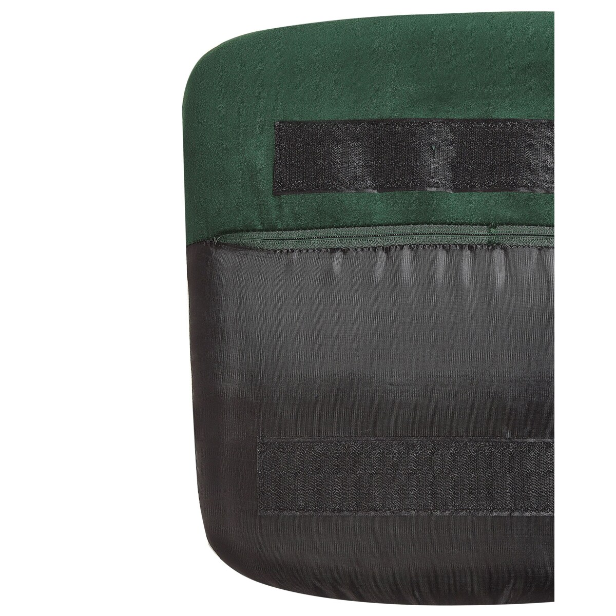 Fotel bujany welurowy zielony LIARUM