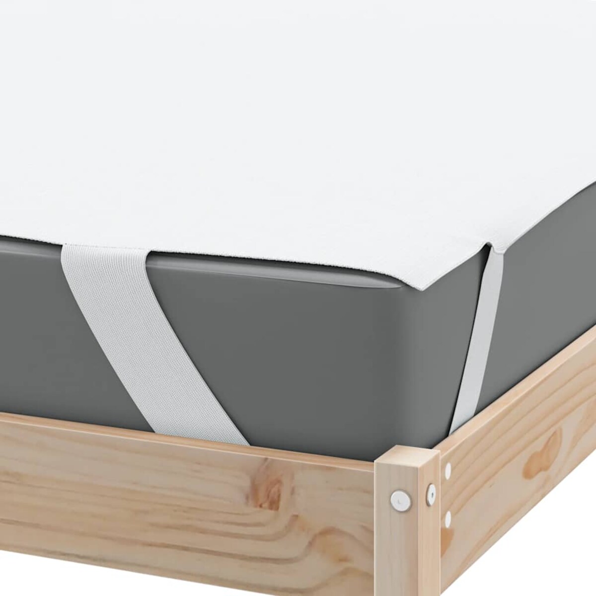 vidaXL Ochraniacz na materac, biały, 140x190 cm, wodoodporny