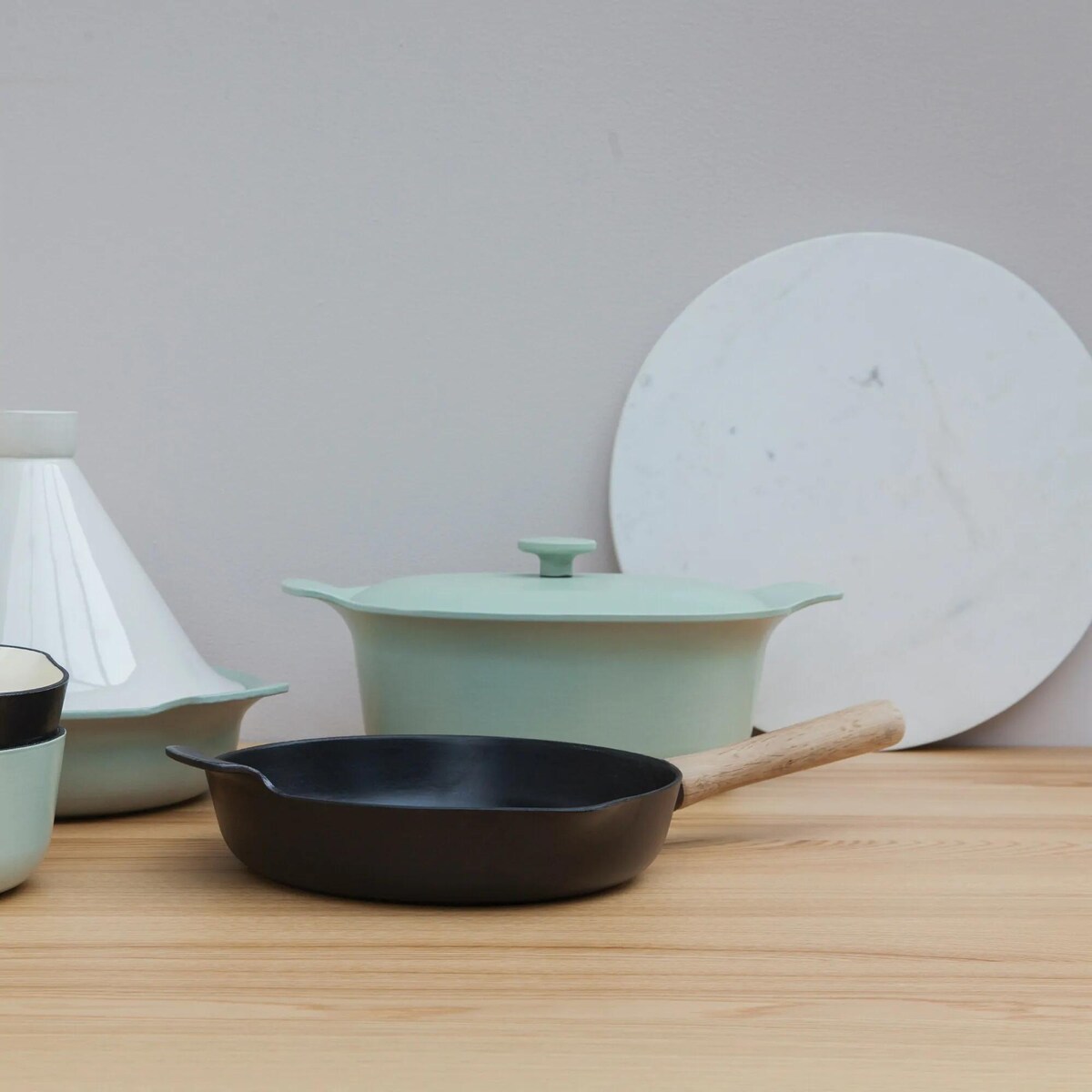 Patelnia żeliwna głęboka z pokrywą, zielona 28 cm, 3,3 L BergHOFF