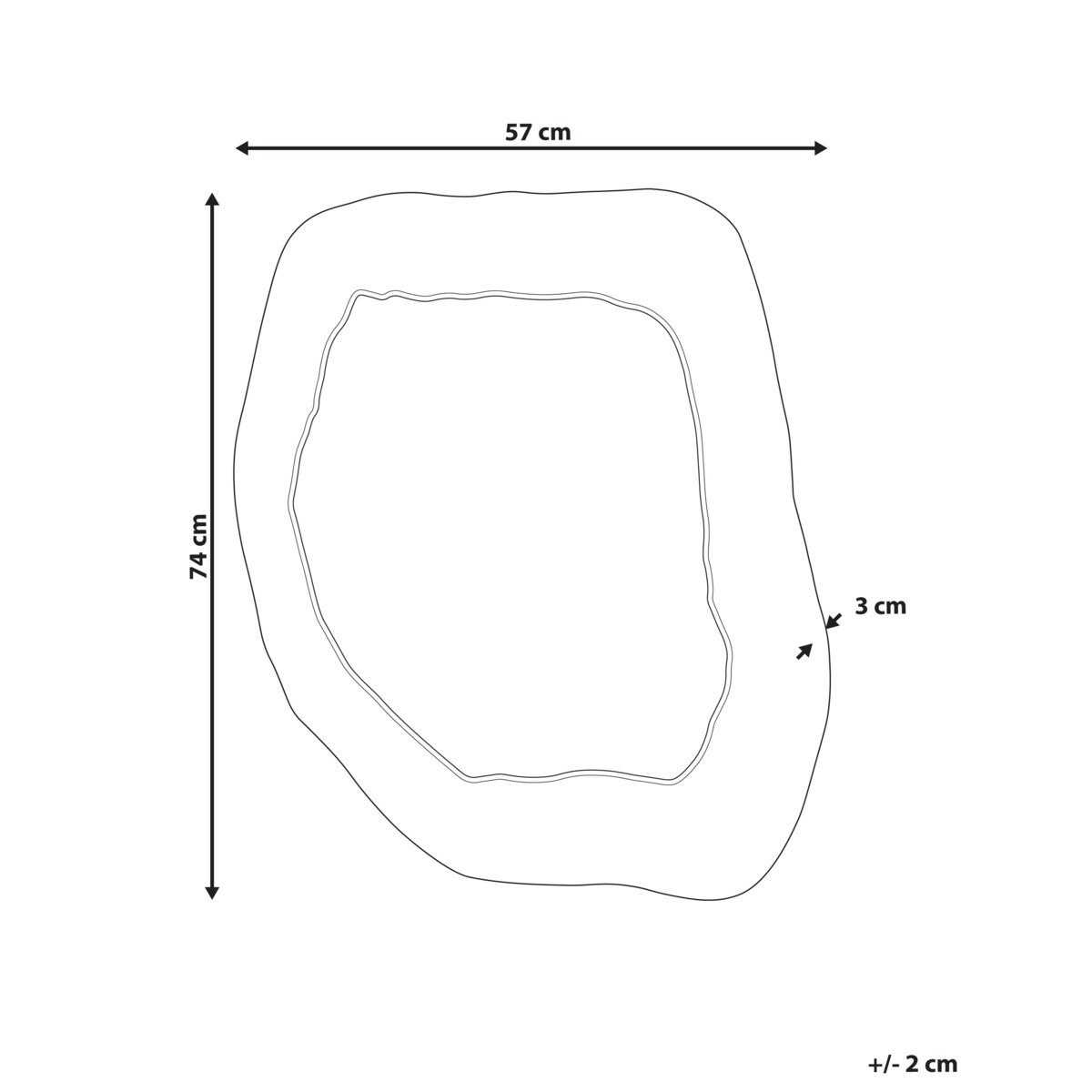 Lustro ścienne MARTYRE 57 x 74 cm Zielony