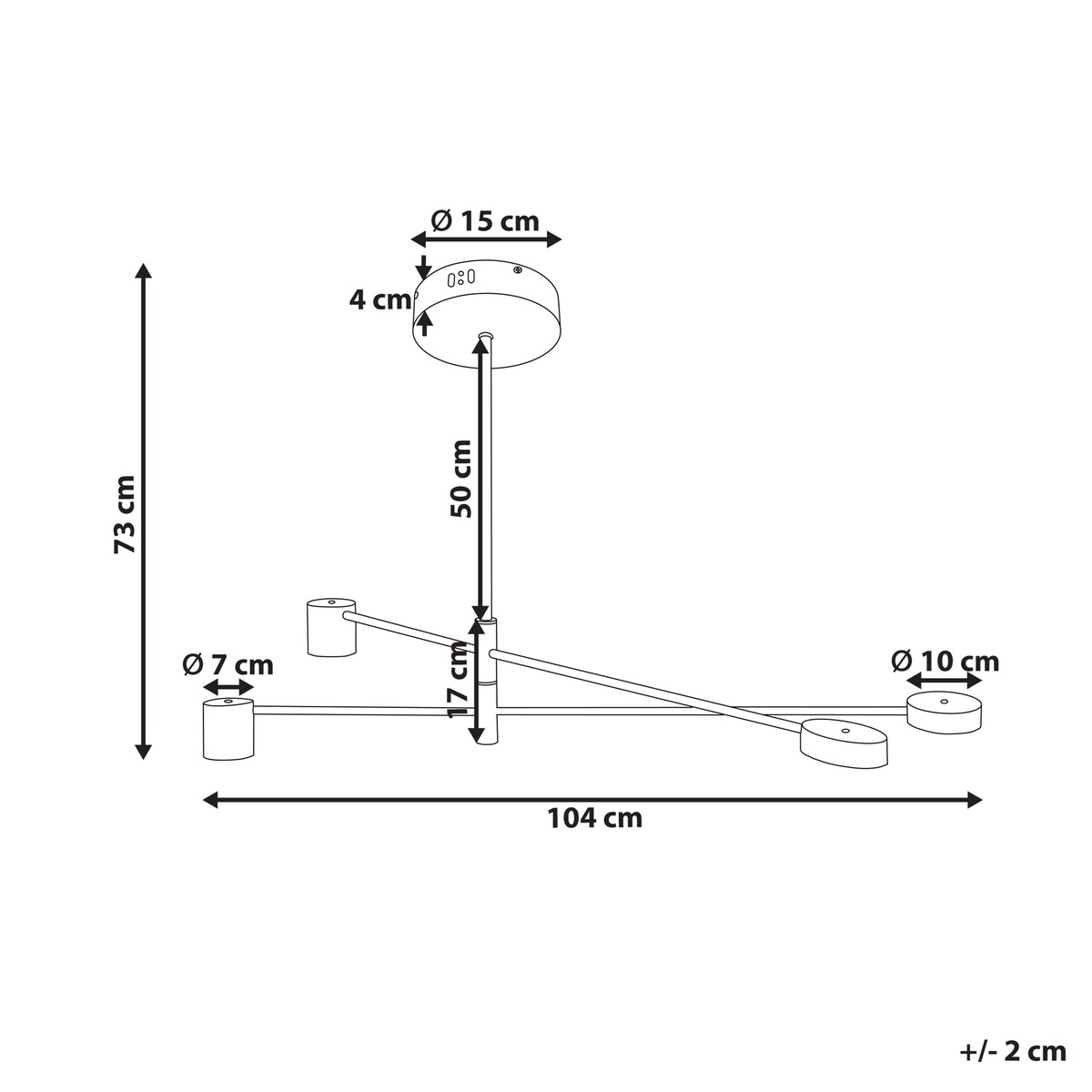 Lampa wisząca BANDON Metal Złoty