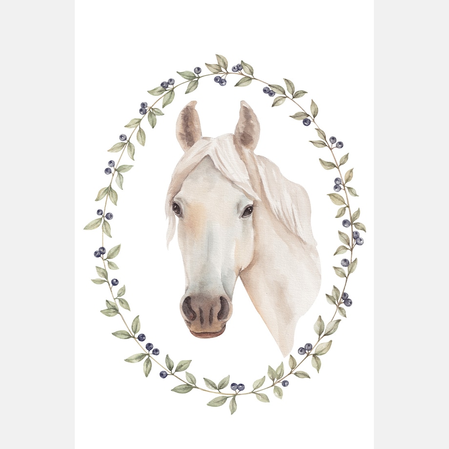 Plakat dla dzieci Koń Siwek 50x70