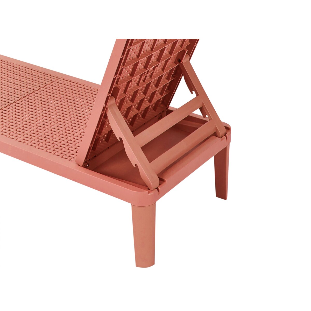Leżak ogrodowy OSSIMO Rozkładany Materiał syntetyczny Czerwony