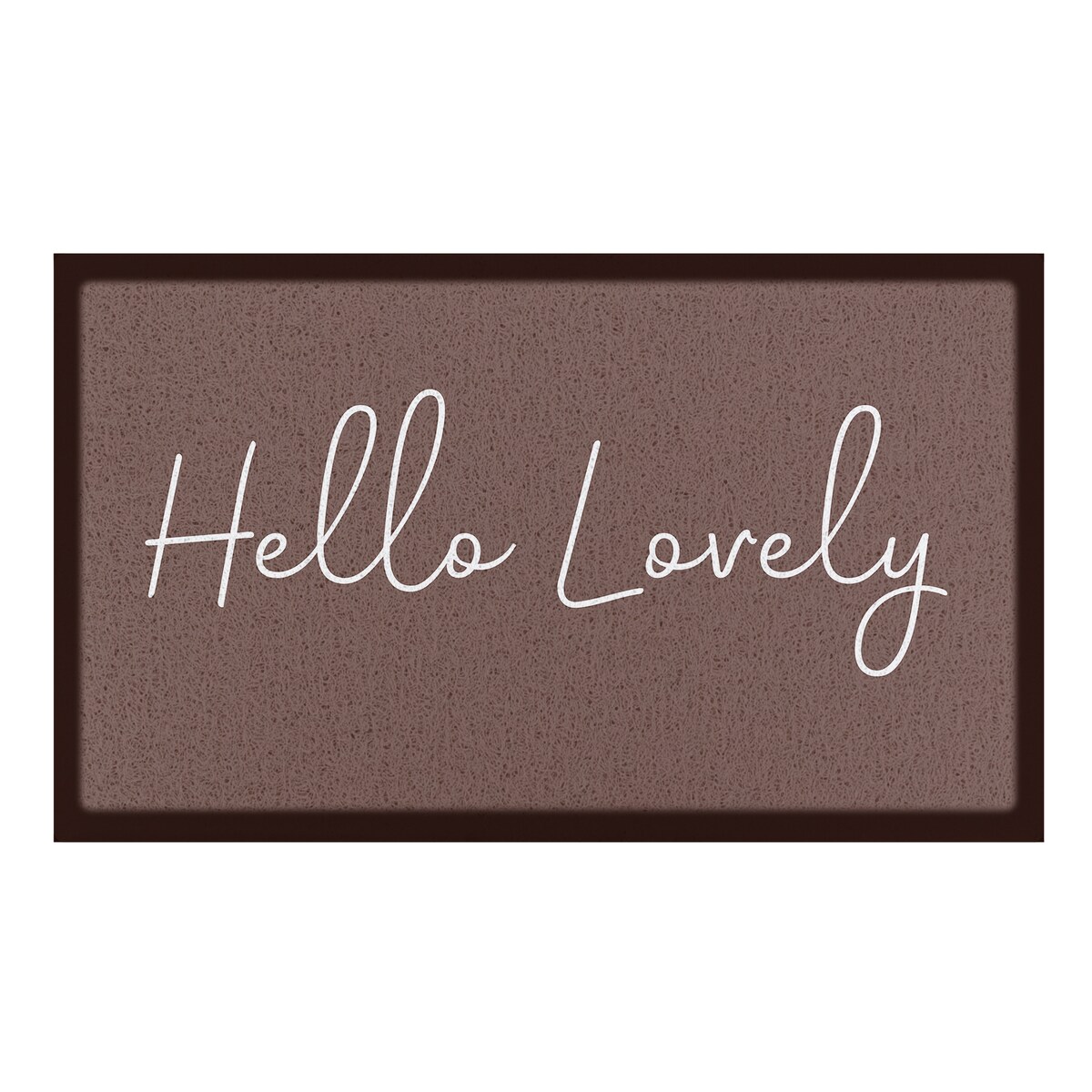 Wycieraczka Hello Lovely w kolorze czekoladowego brązu (70 x 40 cm)