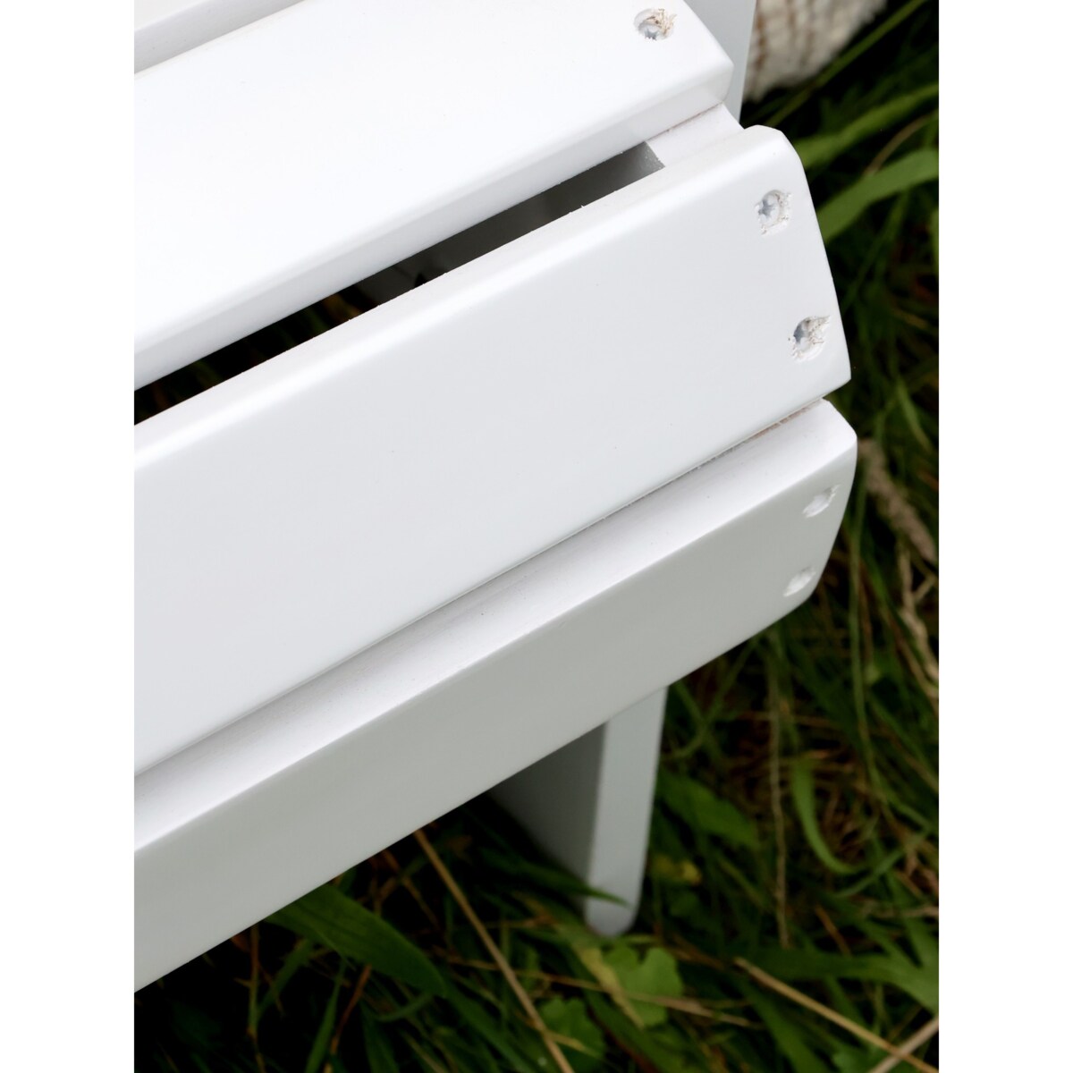 Leżak drewniany hand-made biały