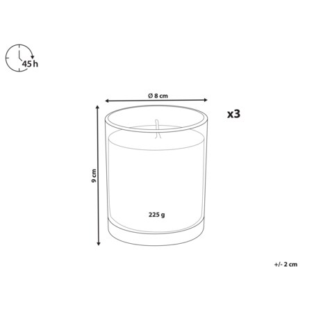 3 świece zapachowe sojowe szałwia z solą morską/ morski/ orchidea COLORFUL BARREL