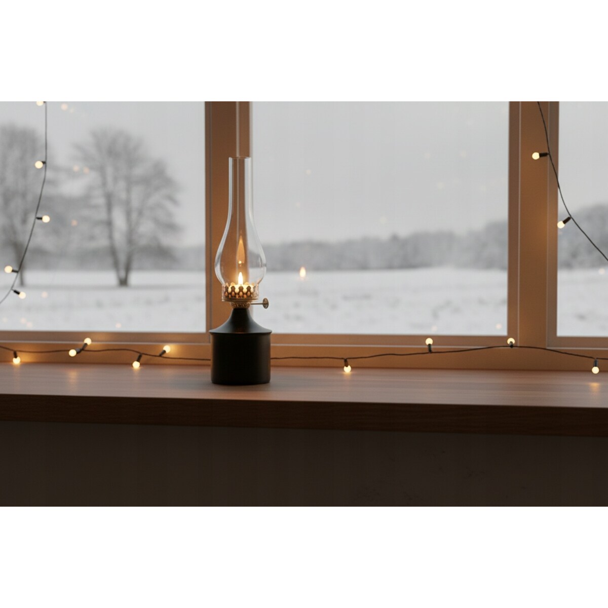 ŚWIECZNIK TEALIGHT LAMPA NAFTOWA METALOWA DEKORACJA OZDOBA LOFT CZARNA
