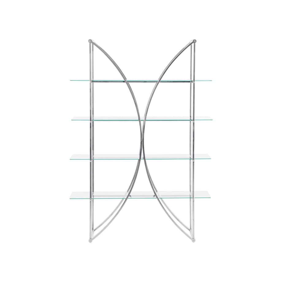 Regał metalowy 4 półki srebrny HOLLOW