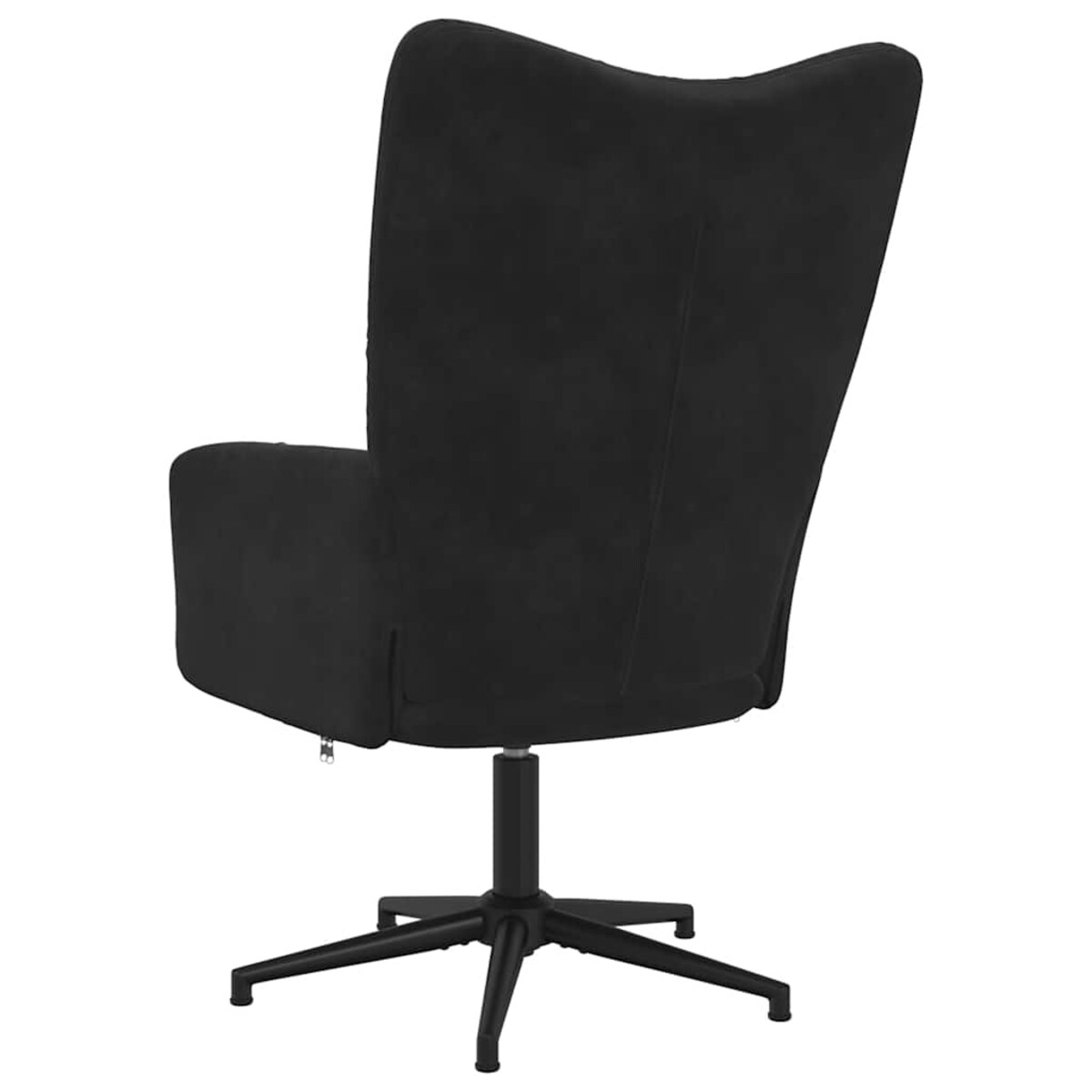 vidaXL Fotel, czarny, obity aksamitem