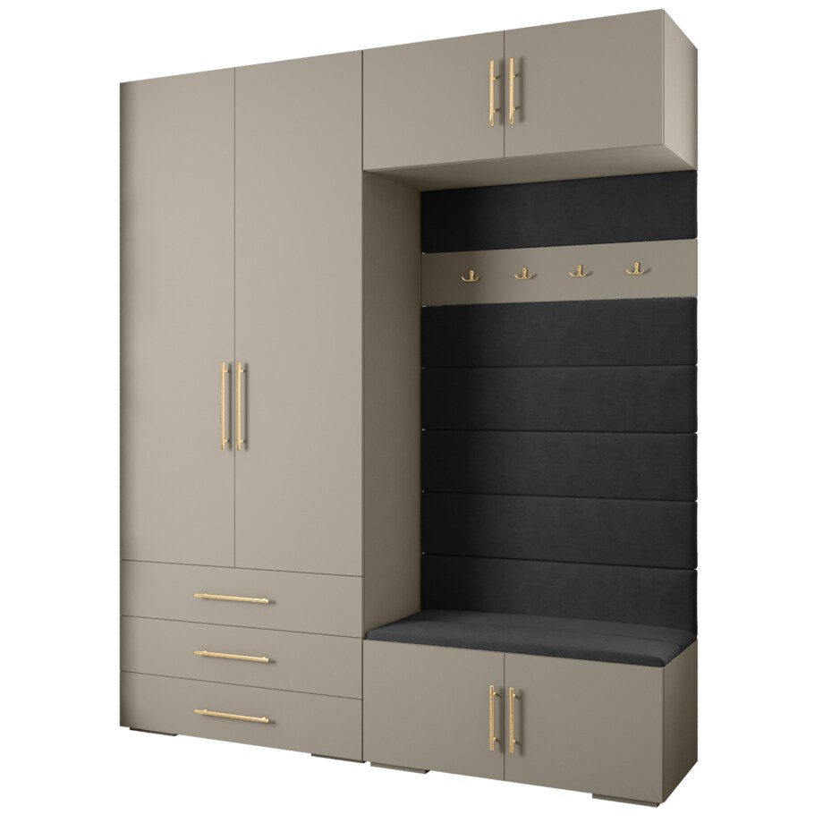 Garderoba do przedpokoju INOVA 3 Z12 kaszmir+złoty+manila18