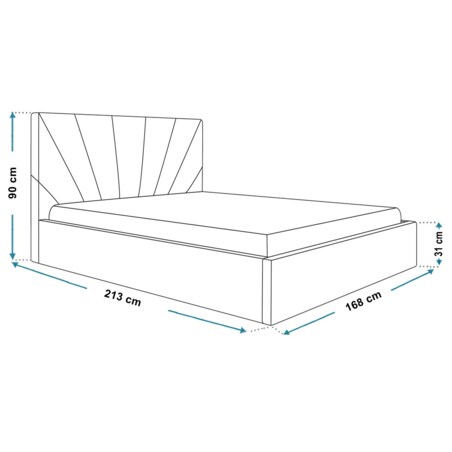 Łóżko SIM 3 tapicerowane 160x200 - Grafitowe