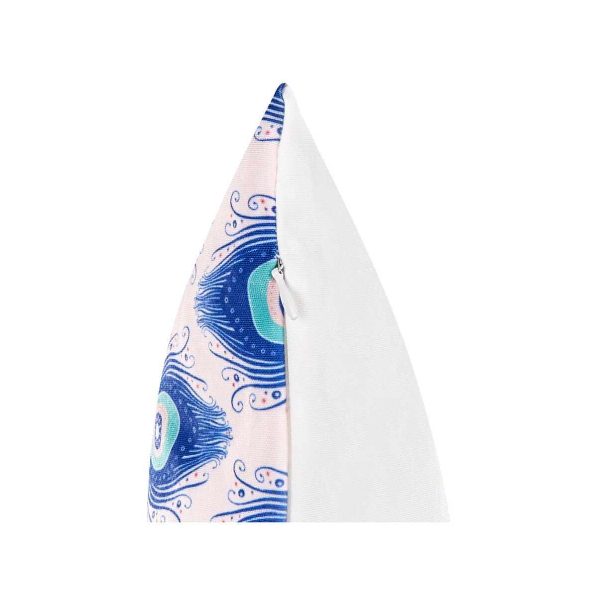 2 poduszki ogrodowe w pawie oczka 45 x 45 cm niebieski z różowym CERIANA