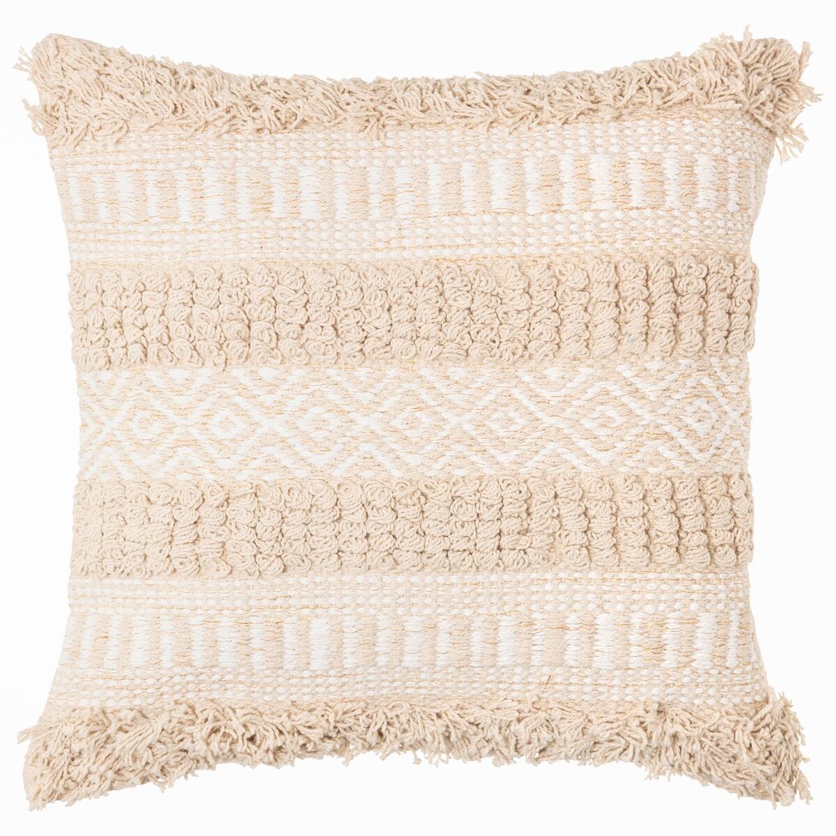 Ozdobna poduszka Cot Sand, bawełniana, boho, 40 x 40 cm