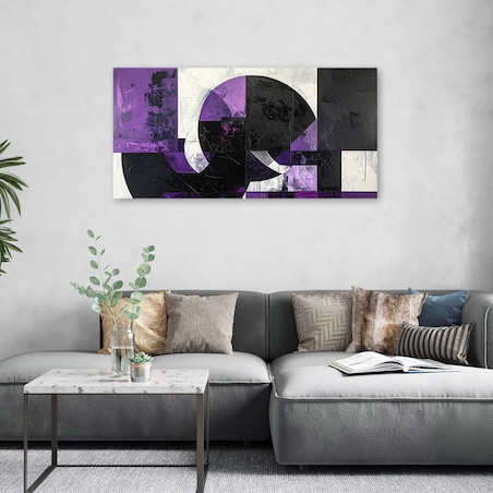 Obraz do salonu sypialni biura, Nowoczesna abstrakcja tekstura fioletowy