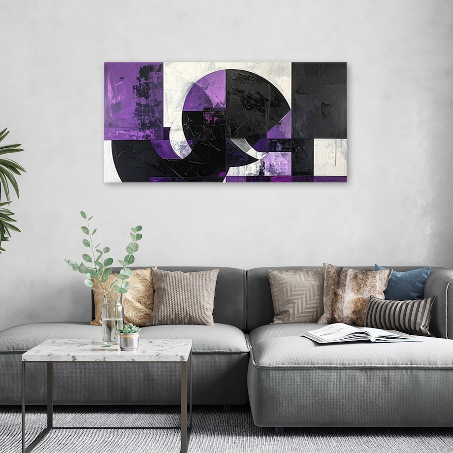 Obraz do salonu sypialni biura, Nowoczesna abstrakcja tekstura fioletowy