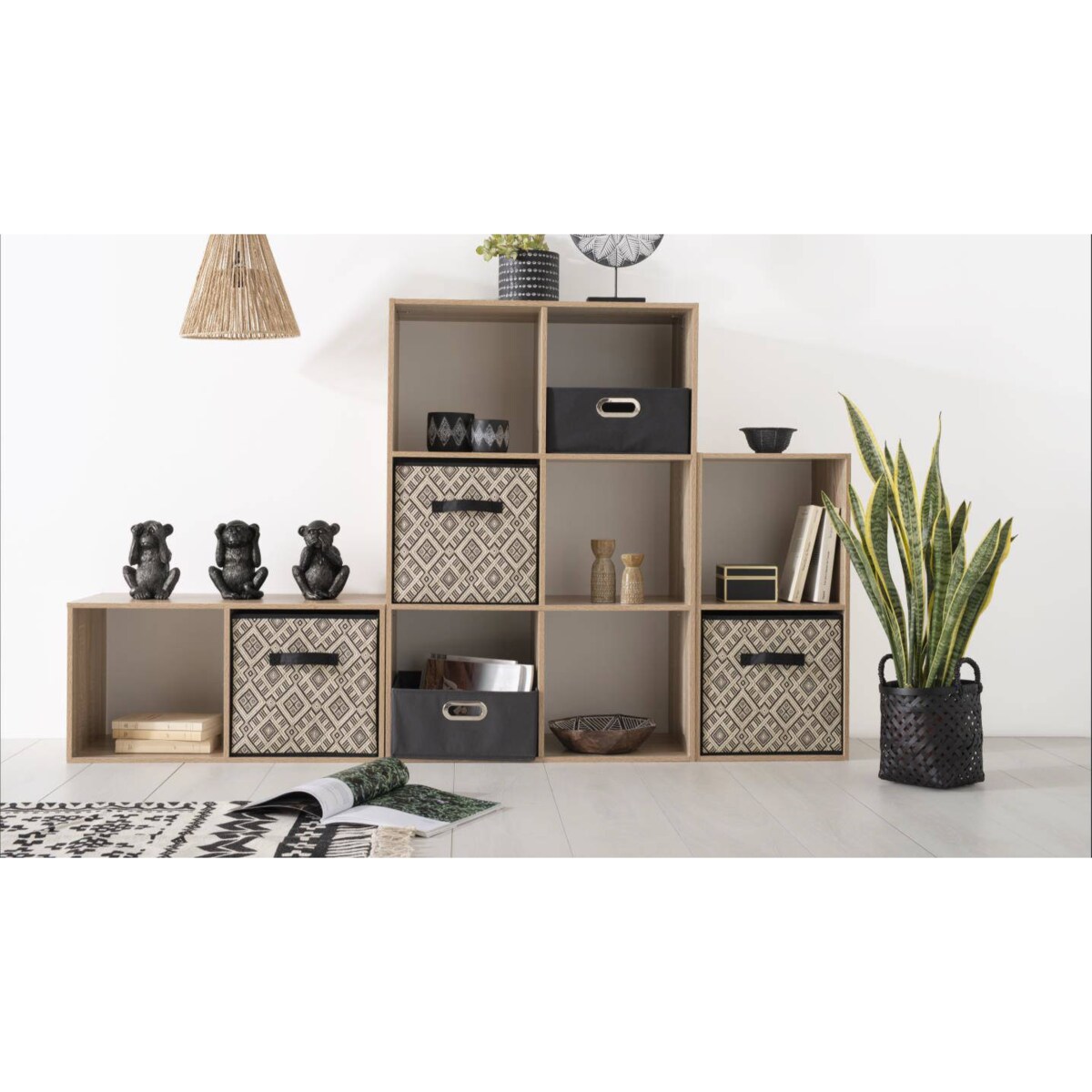 Półka dekoracyjna stojąca, 2 przegrody, wys. 67,6 cm