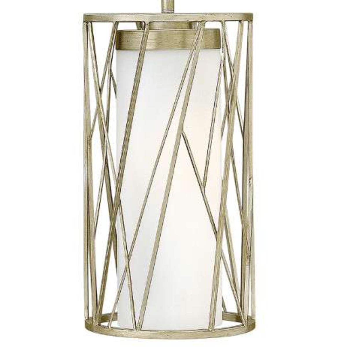 Industrialna LAMPA wisząca HK-NEST-P-A-SL Elstead HINKLEY metalowa OPRAWA zwis szklana tuba srebrna biała