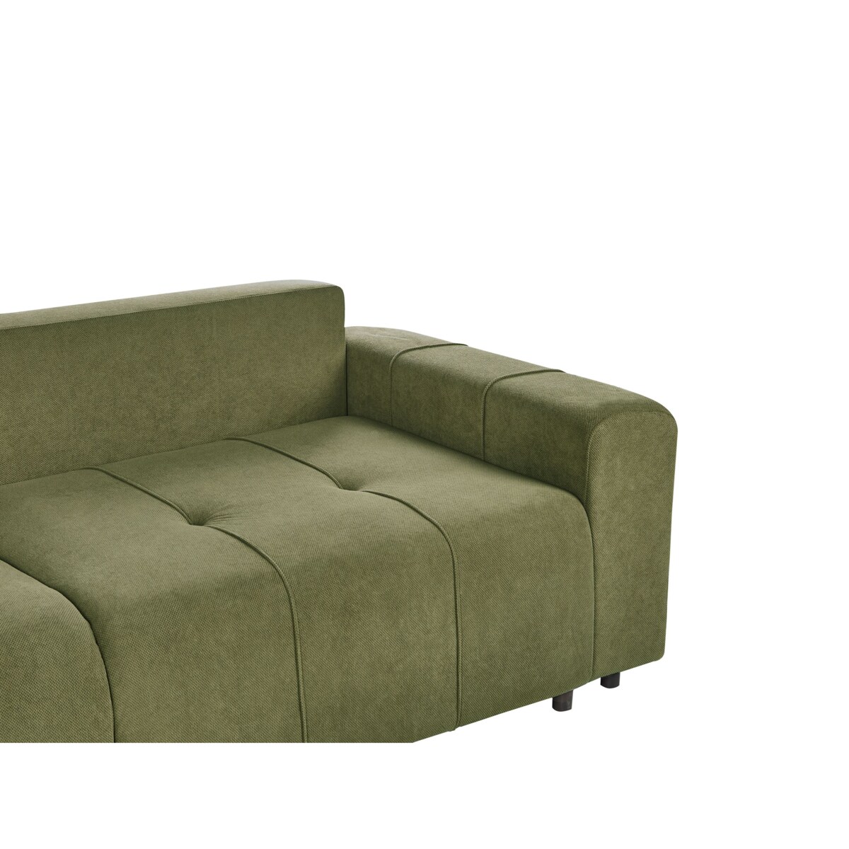 Sofa 3-osobowa rozkładana z pojemnikiem zielona INNVIK