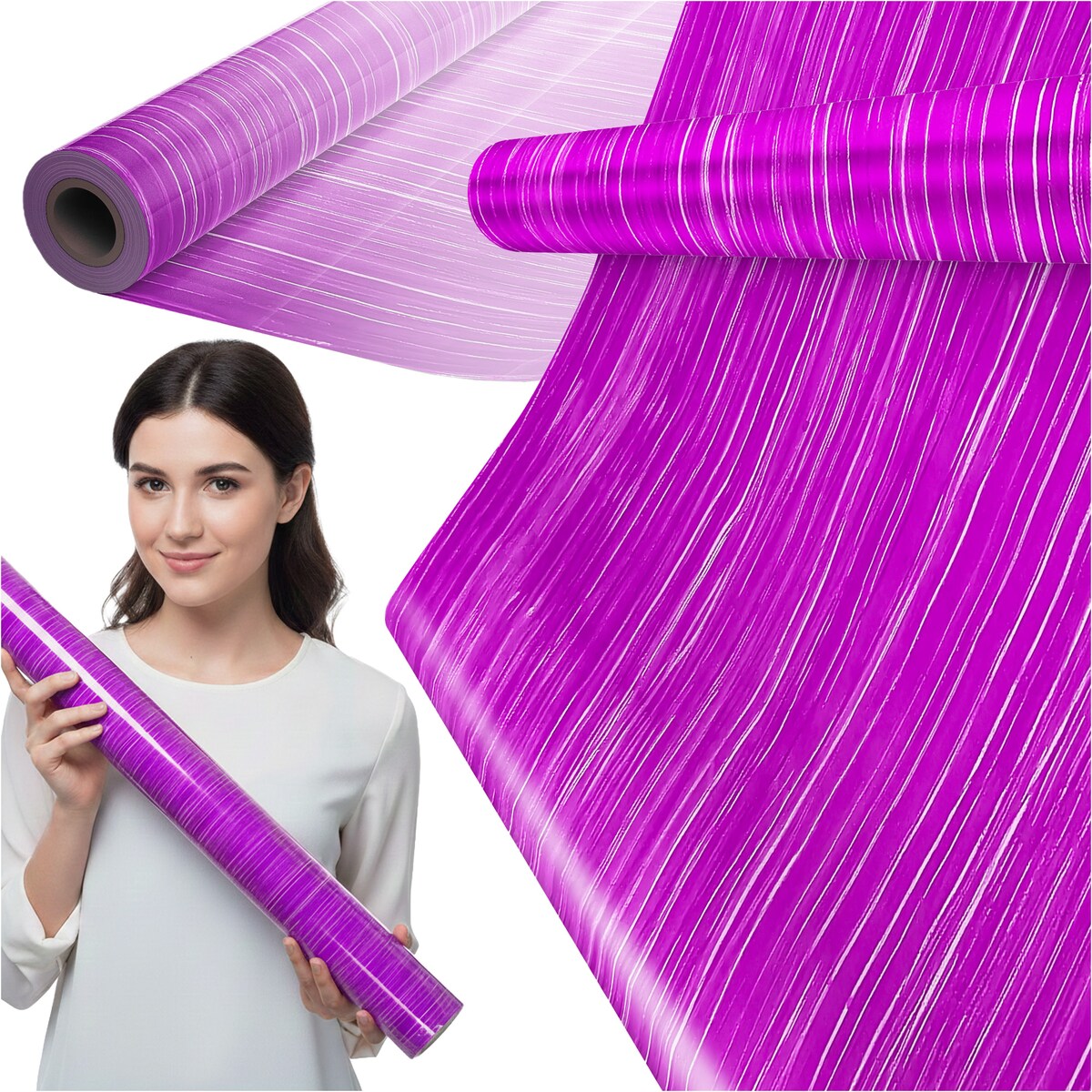 Papier Prezentowy Do Pakowania Prezentów 20 m MEGAROLKA Ozdobny Do Paczek Na Walentynki Urodziny