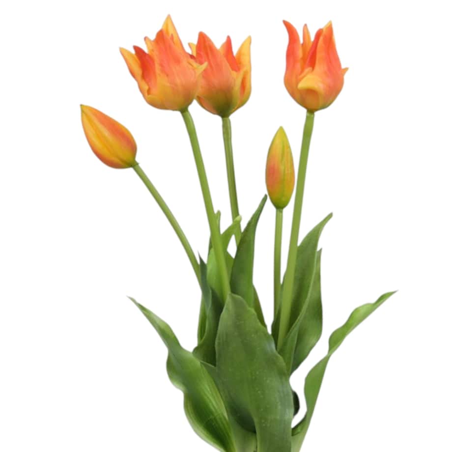 Bukiet silikonowych tulipanów 40 cm pomarańczowe