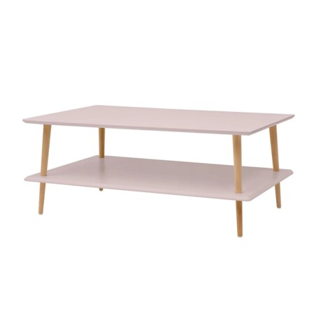 Ława KORO LOW 110x70 różowa z półką
