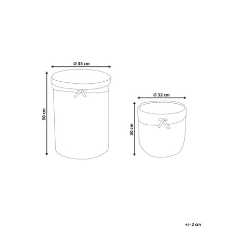 Zestaw 2 koszy z hiacyntu wodnego jasny DANANG