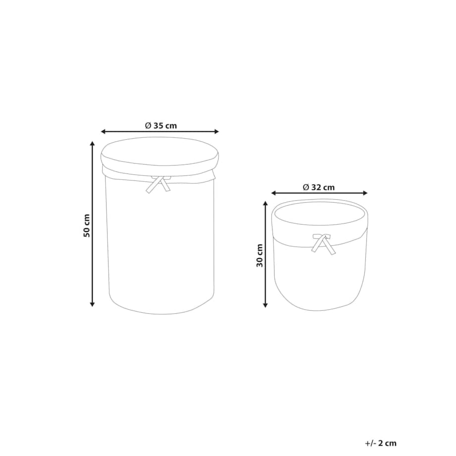 Zestaw 2 koszy z hiacyntu wodnego jasny DANANG
