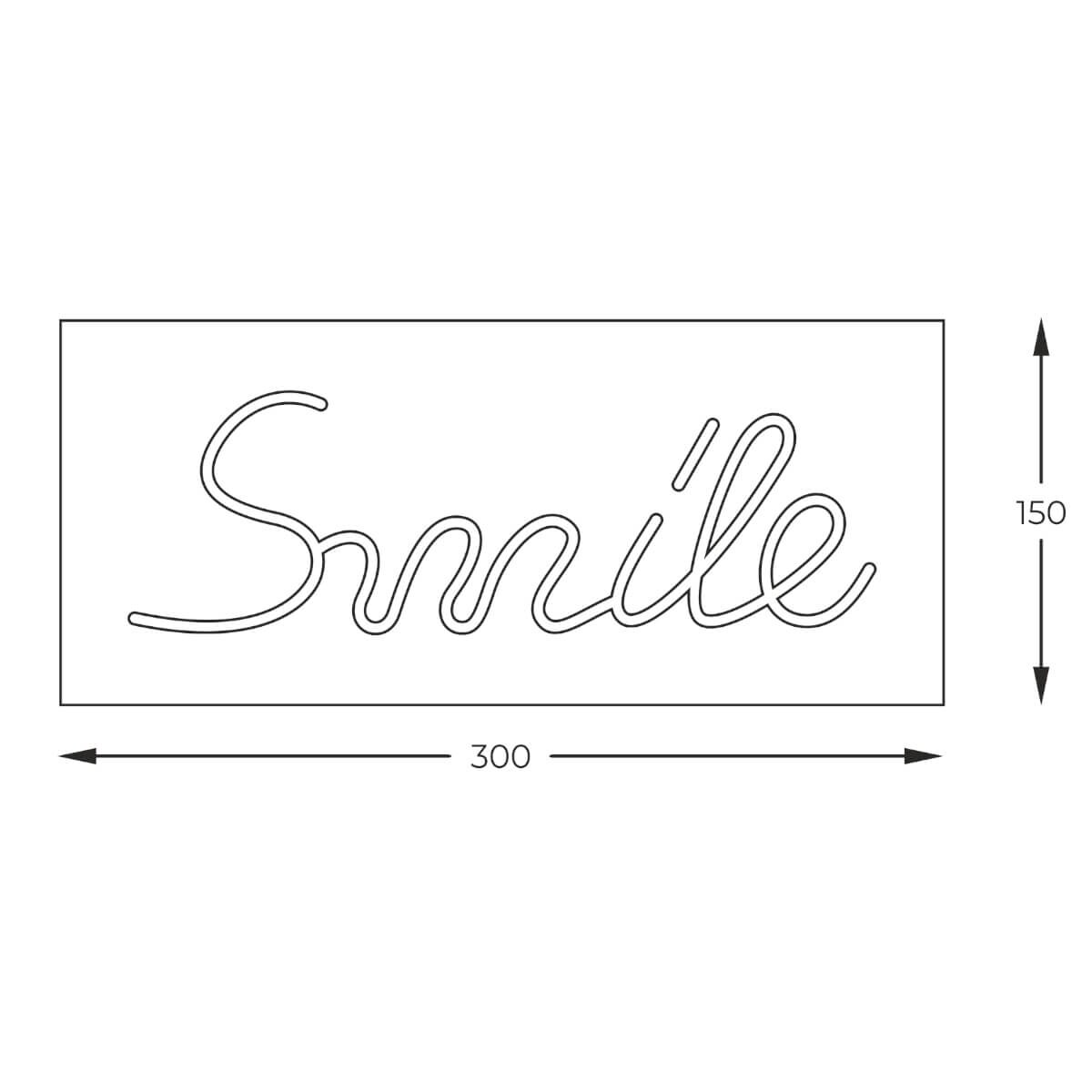 Lampa stołowa dekoracyjna Neon FM-NLB46 Zumaline LED smile różowa biała