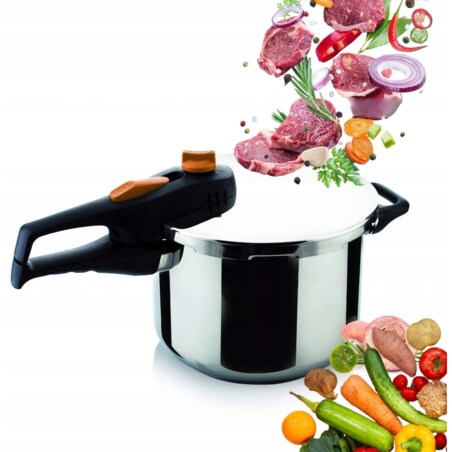 SZYBKOWAR GARNEK PAROWY szybkie GOTOWANIE 6 L indukcja pokrętło banquet box