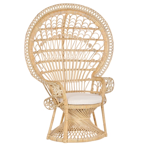 Fotel paw EMMANUELLE Rattan Naturalny
