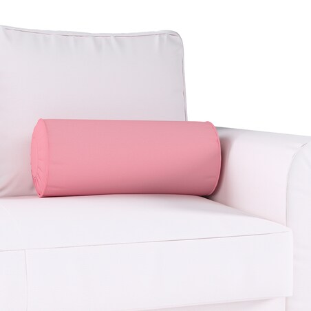 Poduszka wałek z zakładkami, brudny róż, Ø20 x 50 cm, Loneta