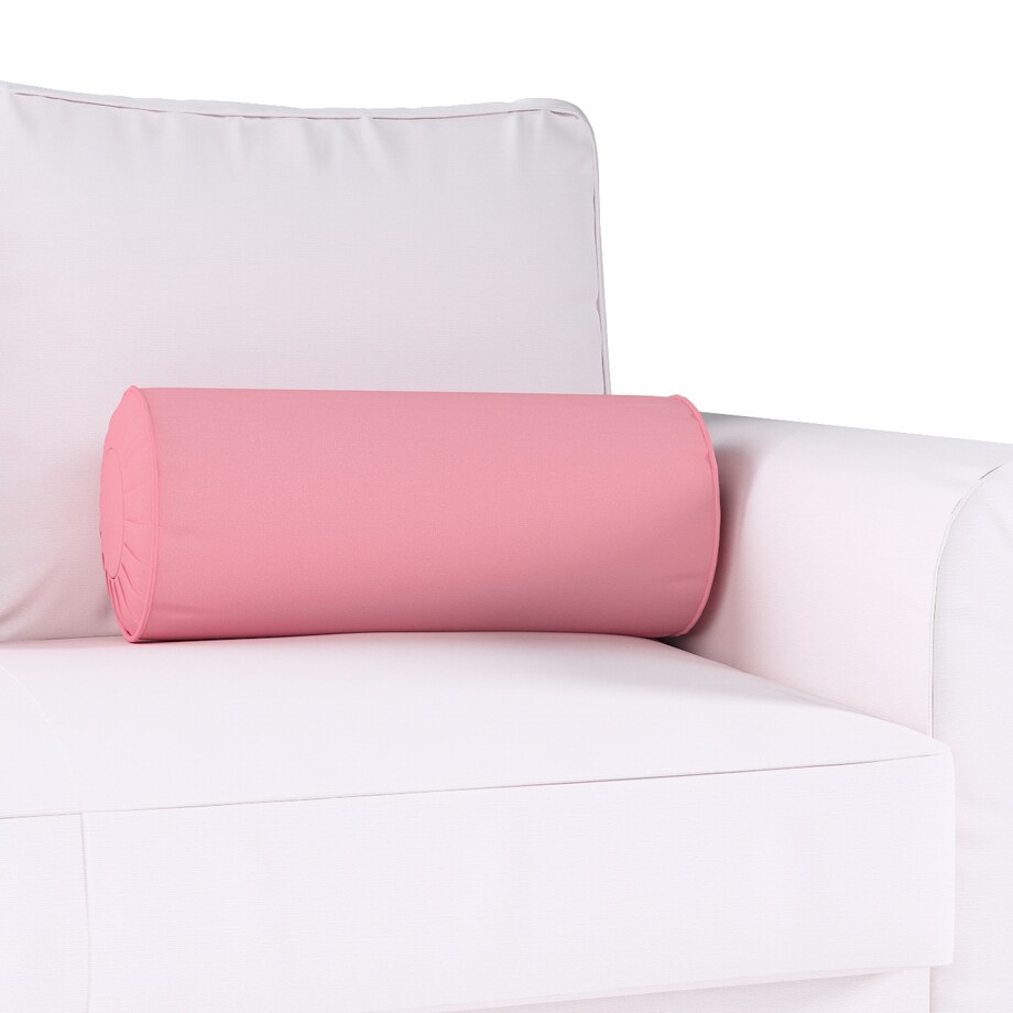 Poduszka wałek z zakładkami, brudny róż, Ø20 x 50 cm, Loneta