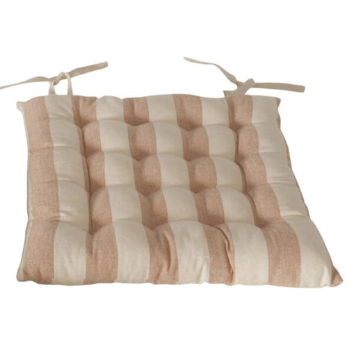 Poduszka na krzesło bawełniana w pasy ILENA, 40 x 40 cm