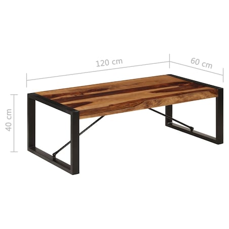 vidaXL Stolik kawowy, 120 x 60 x 40 cm, lite drewno akacjowe