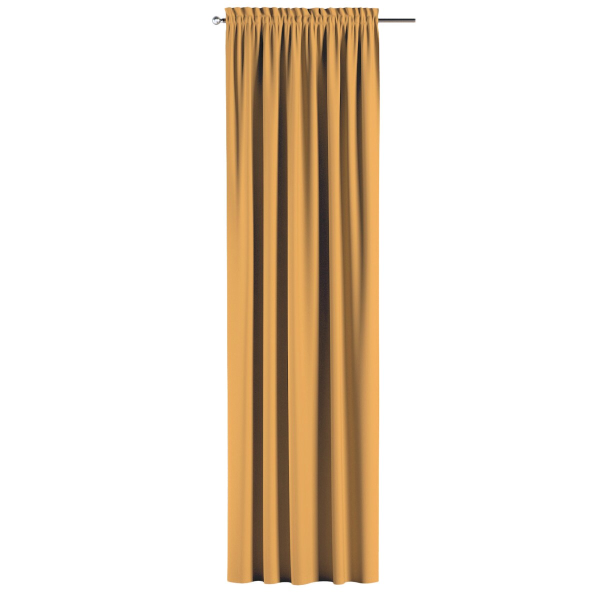 Zasłona na kanale z grzywką 1 szt. 130x260 miodowy żółty