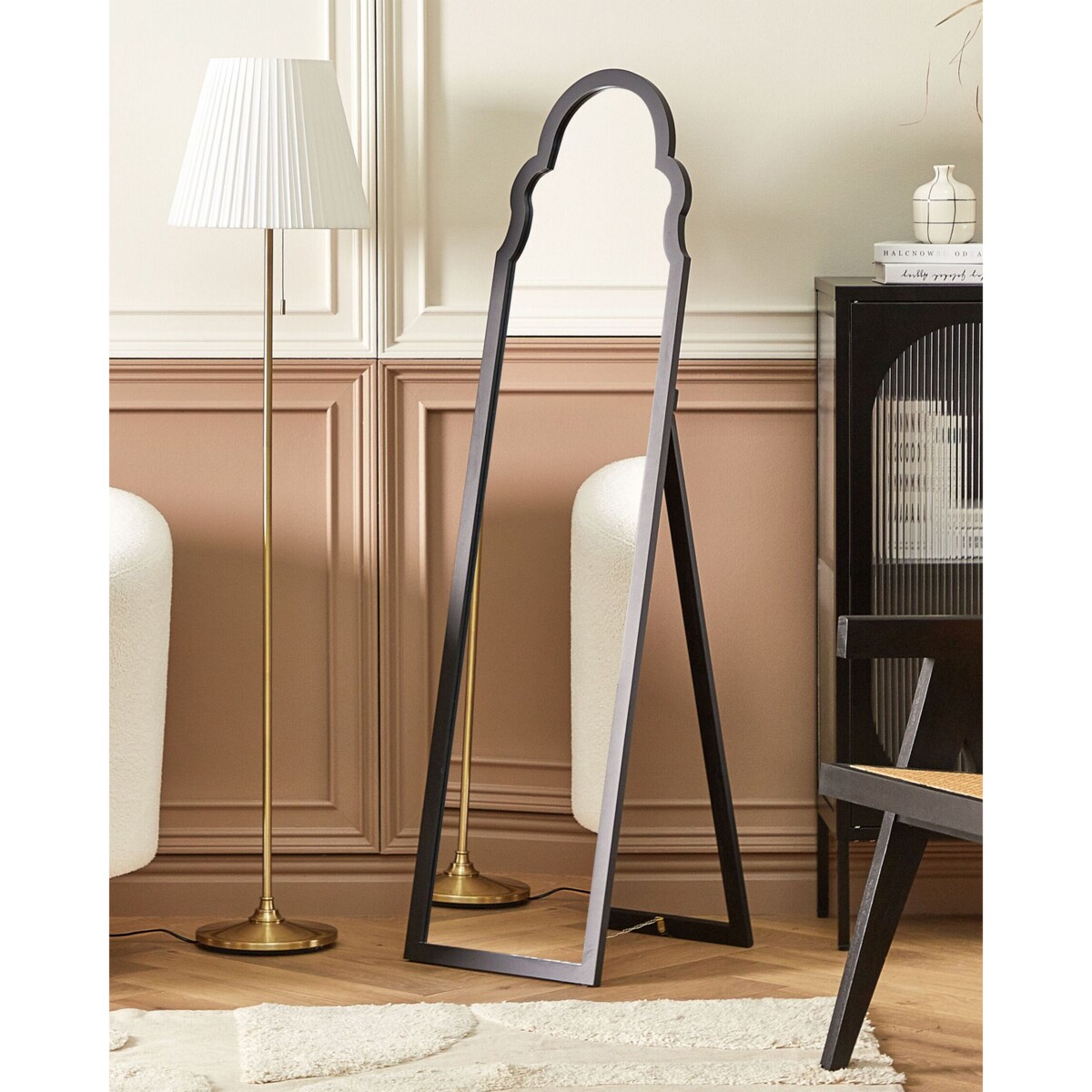 Lustro stojące 40 x 150 cm czarne CHATILLON