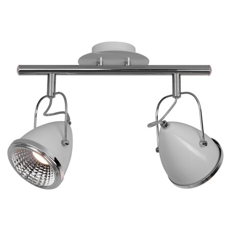 Lampa Sufitowa BRITOP Lighting 2xGU10 LED 5.5W Elegancka Biel z Dodatkiem Chromu, Polski Producent, 1 szt.