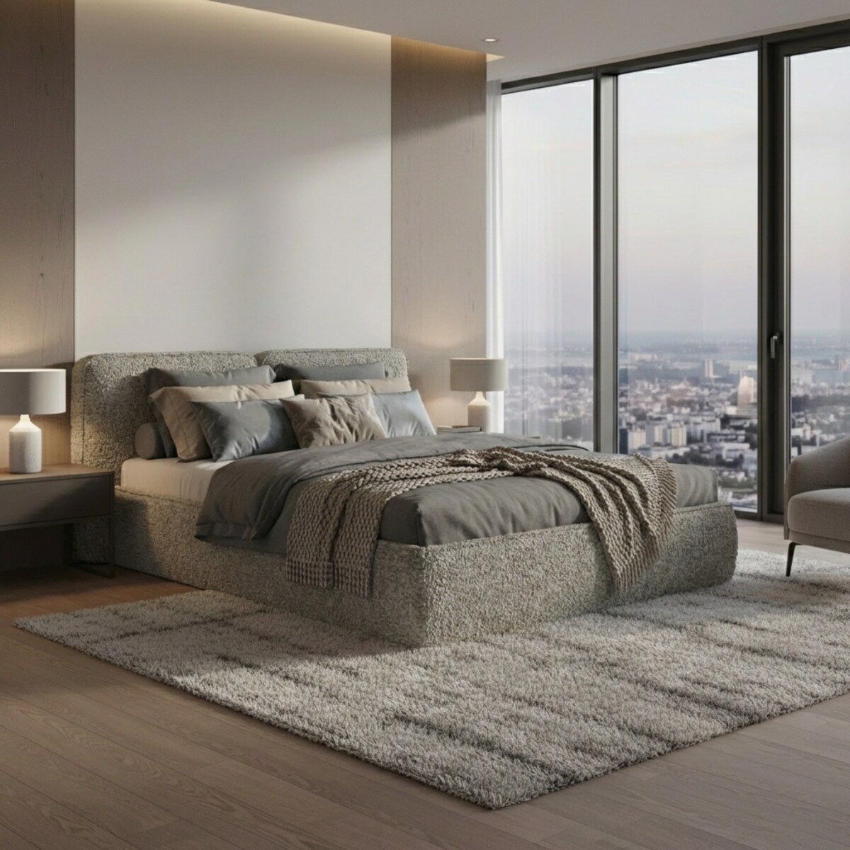 Łóżko Tapicerowane Elite 140X200 Stelaż Pojemnik Na Pościel Loop 17