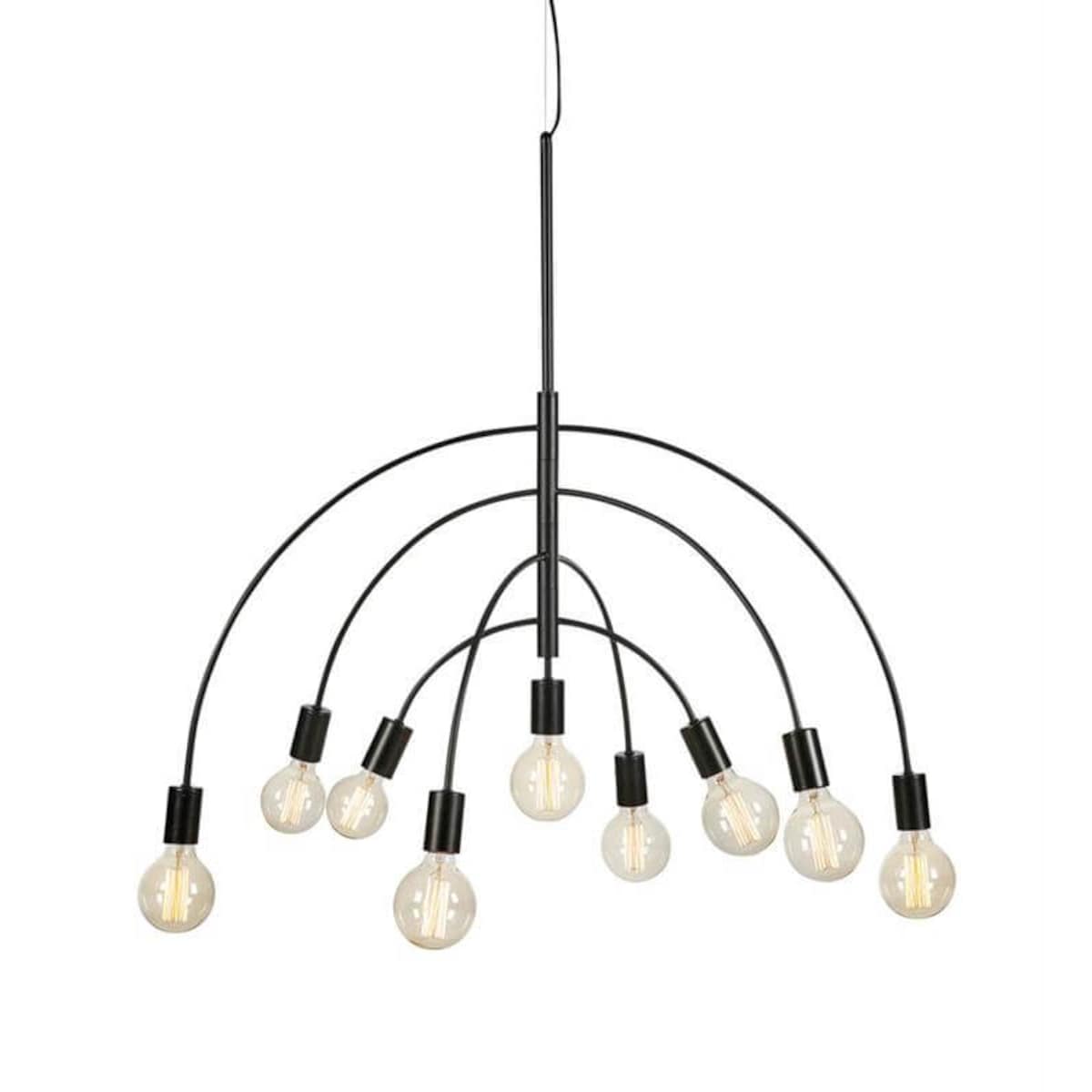 Wisząca lampa pokojowa Lavello metalowe łuki czarne