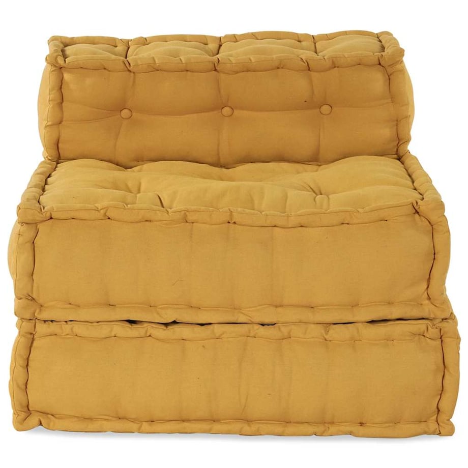 vidaXL Modułowa sofa, żółty, 70x70x54, tkanina