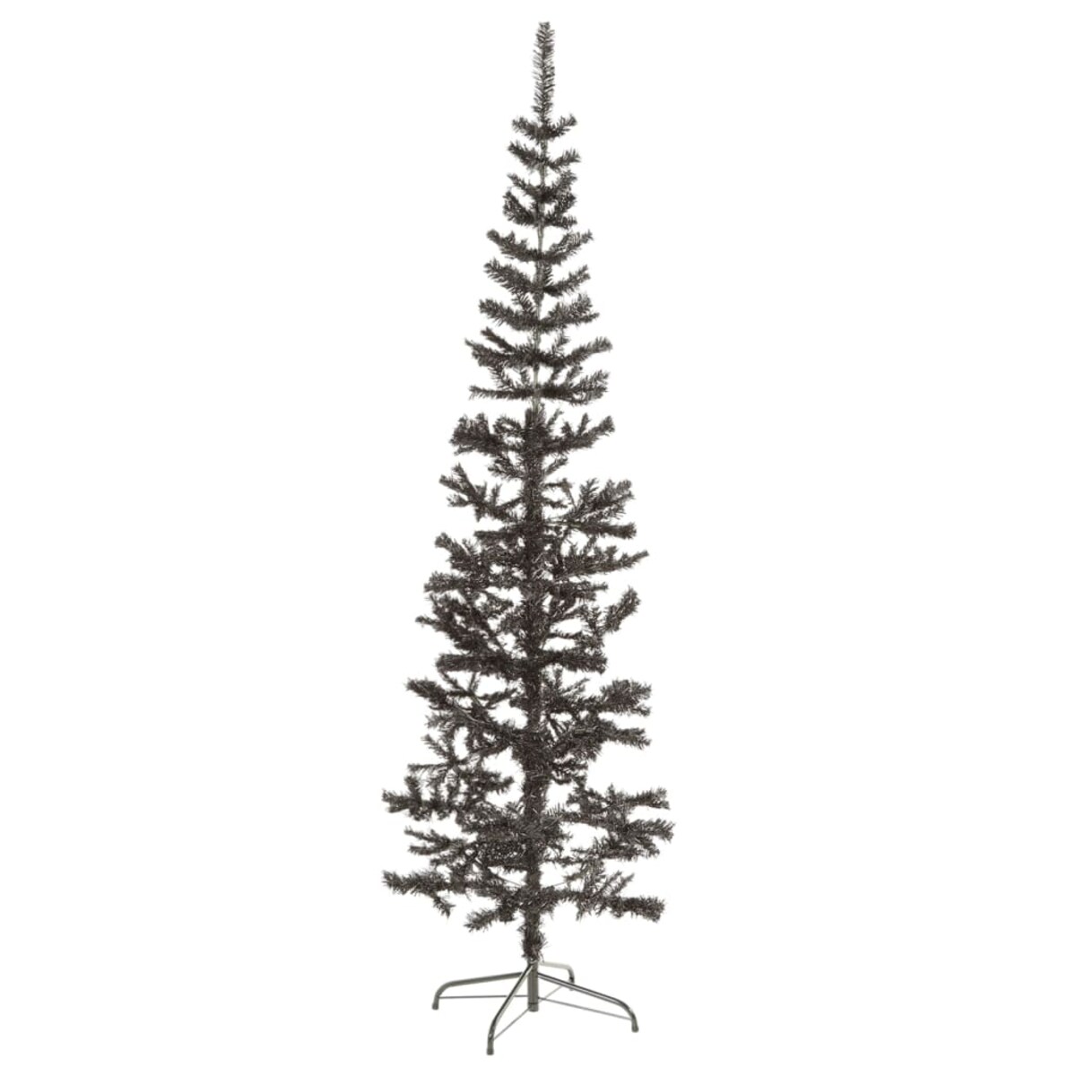 vidaXL Smukła choinka, czarna, 180 cm