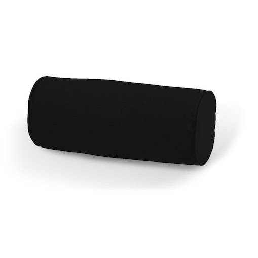 Poduszka wałek prosty, Black (czarny), Ø16 x 40 cm, Cotton Panama
