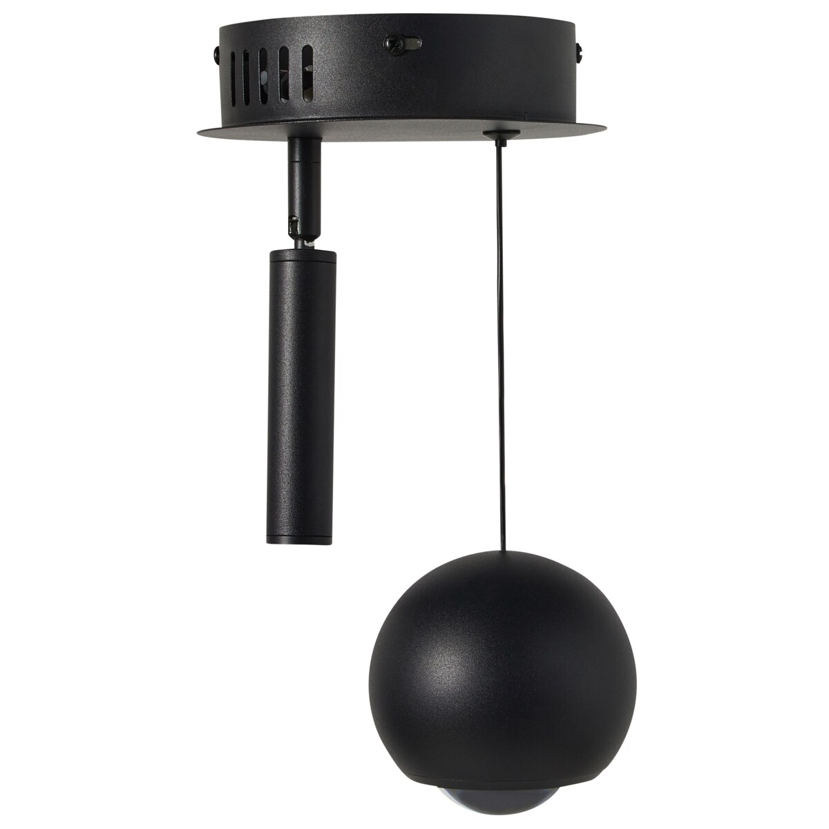 Lampa wisząca LED metalowa 2-punktowa czarna MABOLE
