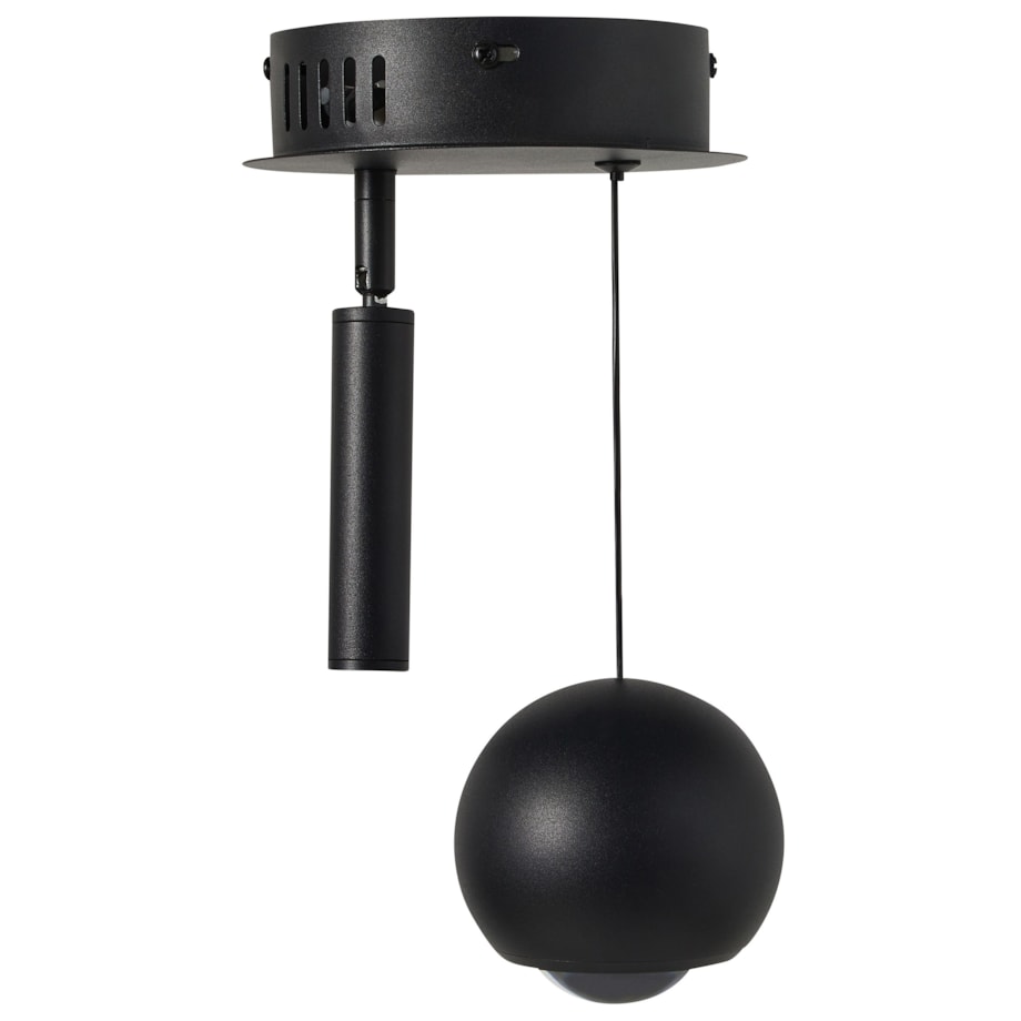 Lampa wisząca LED metalowa 2-punktowa czarna MABOLE