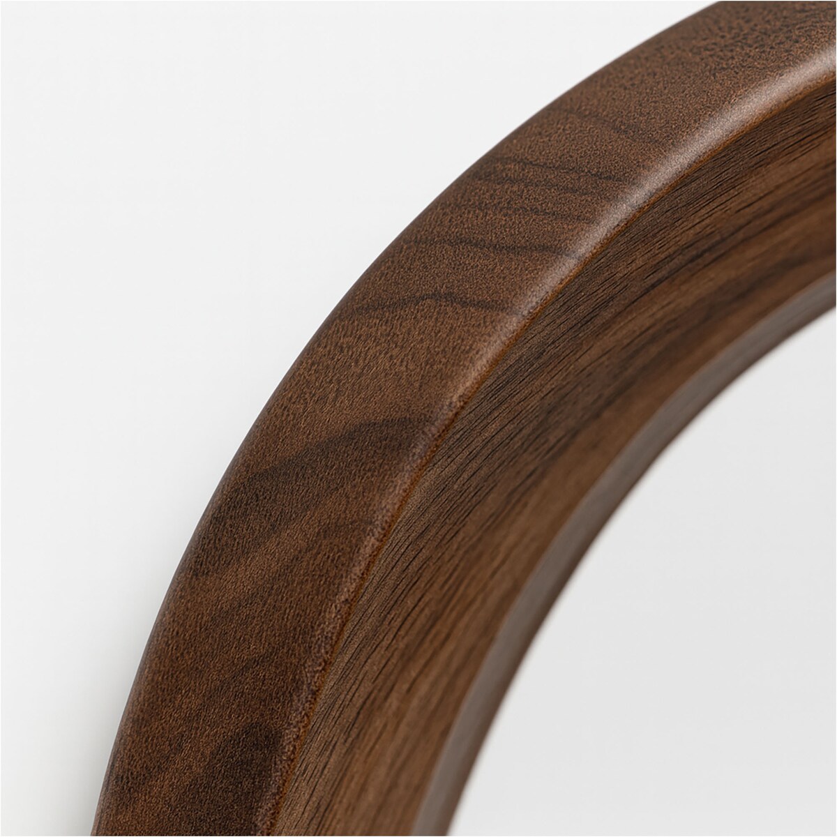 Lustro Organiczne Nowoczesne Rama Efekt Drewna Brązowe 38X55 Cm