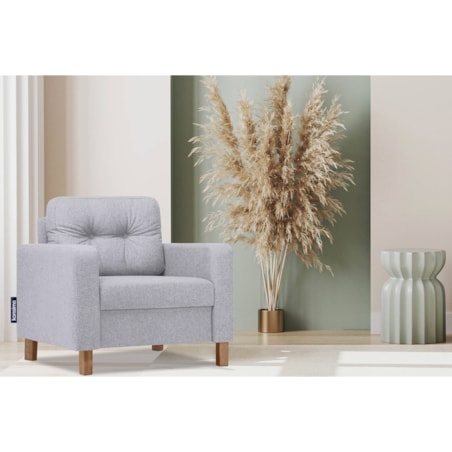 KONSIMO ERISO Szary fotel do salonu