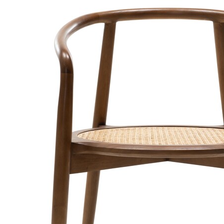 Krzesło drewniane CHARLOTTA 80x60x57 cm orzech zaokrąglone