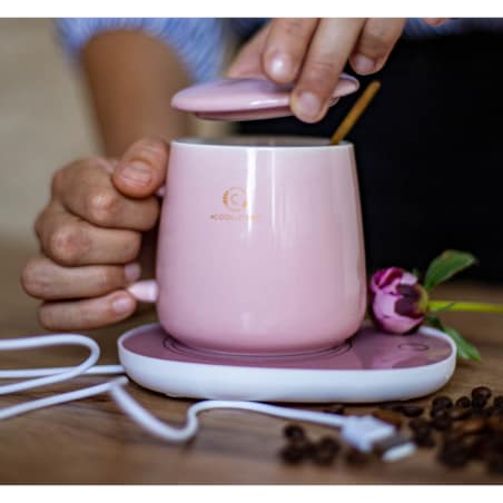 KUBEK do herbaty PODGRZEWACZ USB Łyżka Kabel PREZENT Kubek Świąteczny Kubki